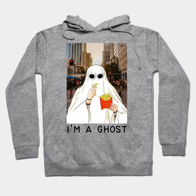 Ghost tiktok trend halloween Hoodie by Elsieartwork